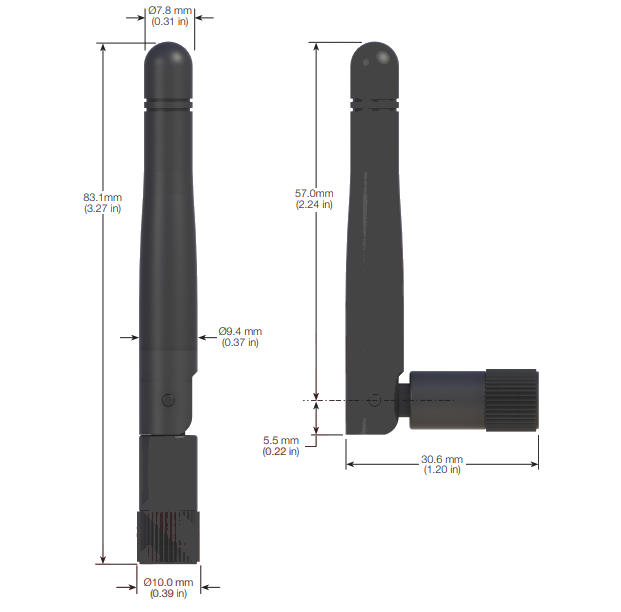 TE Connectivity / Linx Technologies LCD & LCW Half-Wave Dipole Antennas